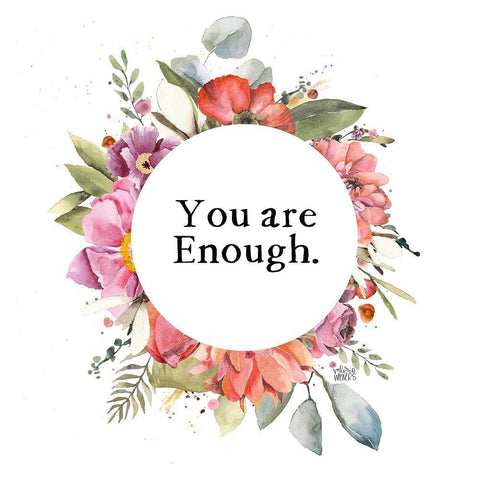 You Are Enough II Black Ornate Wood Framed Art Print with Double Matting by Wieners, Valerie
