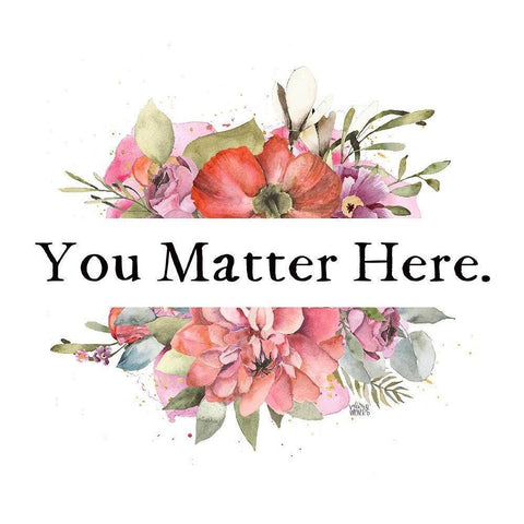 You Matter II Black Modern Wood Framed Art Print by Wieners, Valerie