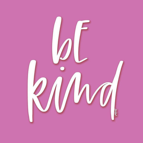 Be Kind Black Modern Wood Framed Art Print with Double Matting by Wieners, Valerie