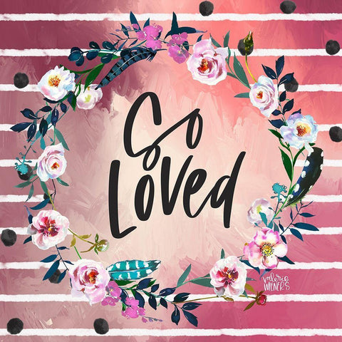 So Loved White Modern Wood Framed Art Print with Double Matting by Wieners, Valerie