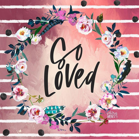 So Loved White Modern Wood Framed Art Print by Wieners, Valerie