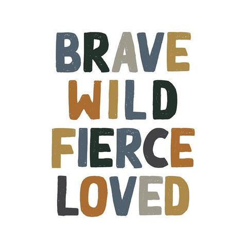 Brave Wild Black Modern Wood Framed Art Print with Double Matting by Wieners, Valerie