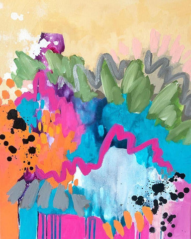 Abstract IV Black Ornate Wood Framed Art Print with Double Matting by Wieners, Valerie