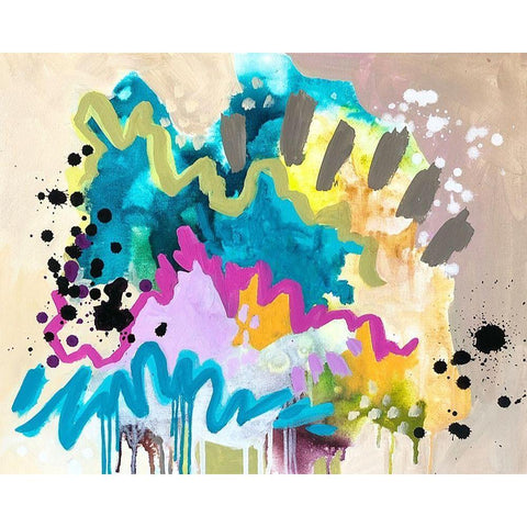 Abstract V White Modern Wood Framed Art Print by Wieners, Valerie