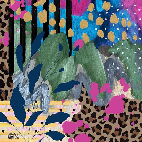 Wild Black Modern Wood Framed Art Print with Double Matting by Wieners, Valerie