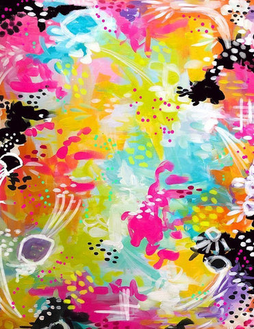 Abstract White Modern Wood Framed Art Print with Double Matting by Wieners, Valerie