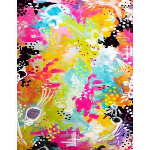 Abstract Black Modern Wood Framed Art Print by Wieners, Valerie