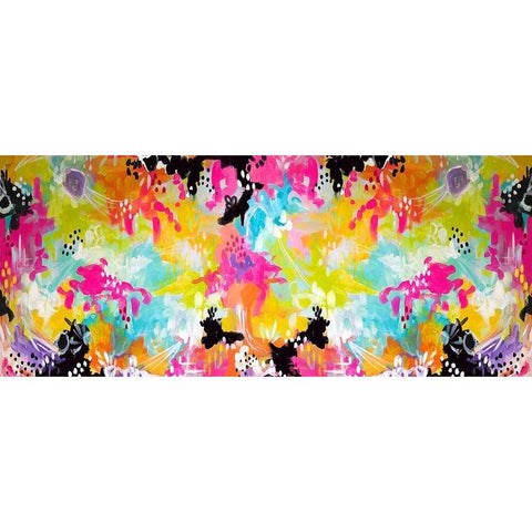 Abstract Repeat Black Modern Wood Framed Art Print with Double Matting by Wieners, Valerie