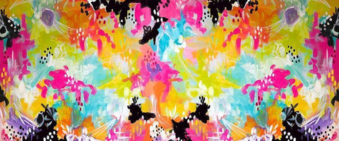 Abstract Repeat Black Ornate Wood Framed Art Print with Double Matting by Wieners, Valerie