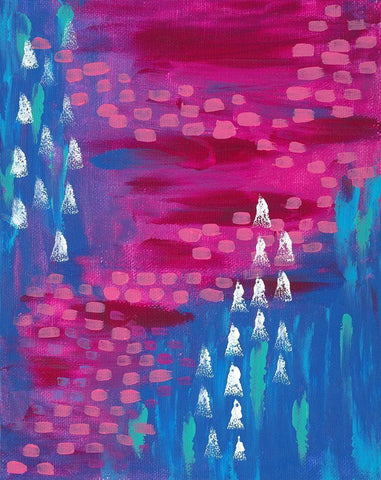 Painted Canvas I Black Ornate Wood Framed Art Print with Double Matting by Wieners, Valerie