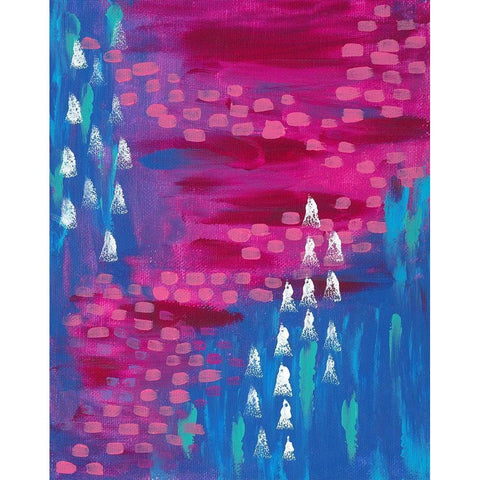 Painted Canvas I White Modern Wood Framed Art Print by Wieners, Valerie