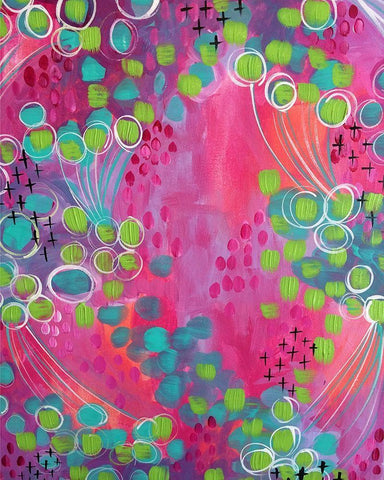 Painted Canvas IV Black Ornate Wood Framed Art Print with Double Matting by Wieners, Valerie