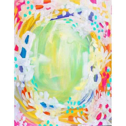 Painted Canvas V White Modern Wood Framed Art Print by Wieners, Valerie