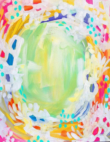 Painted Canvas V Black Ornate Wood Framed Art Print with Double Matting by Wieners, Valerie