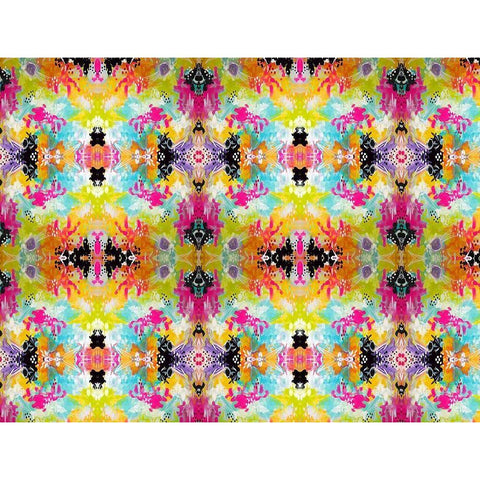 Kaleidoscope Black Modern Wood Framed Art Print by Wieners, Valerie