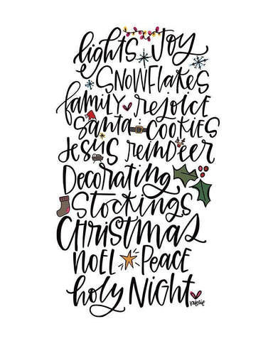 Christmas Black Ornate Wood Framed Art Print with Double Matting by Wieners, Valerie