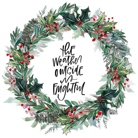 Weather Black Modern Wood Framed Art Print with Double Matting by Wieners, Valerie