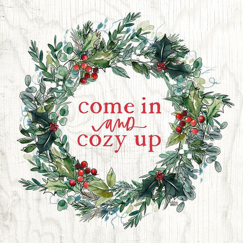 Come In Black Ornate Wood Framed Art Print with Double Matting by Wieners, Valerie