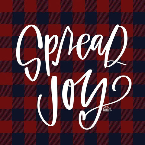 Spread Joy Black Modern Wood Framed Art Print by Wieners, Valerie