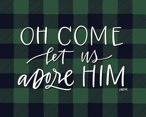 Oh Come Let Us Black Ornate Wood Framed Art Print with Double Matting by Wieners, Valerie