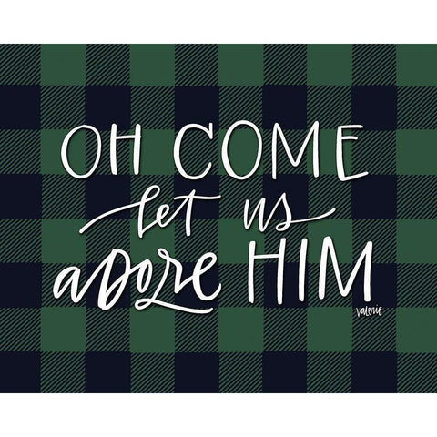 Oh Come Let Us Black Modern Wood Framed Art Print by Wieners, Valerie