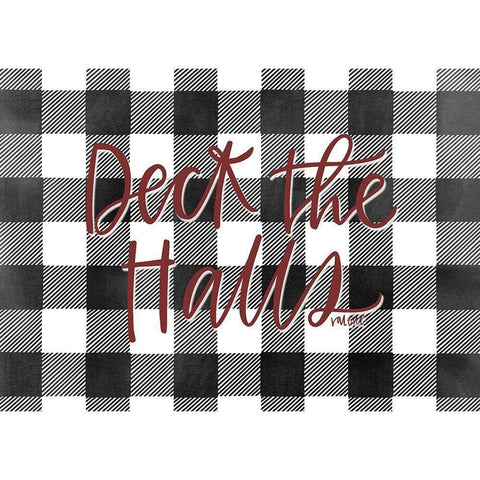 Deck the Halls Black Modern Wood Framed Art Print with Double Matting by Wieners, Valerie