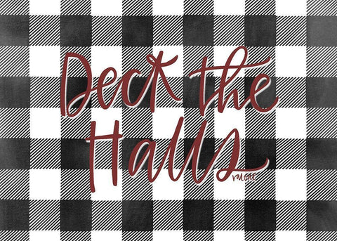 Deck the Halls White Modern Wood Framed Art Print with Double Matting by Wieners, Valerie