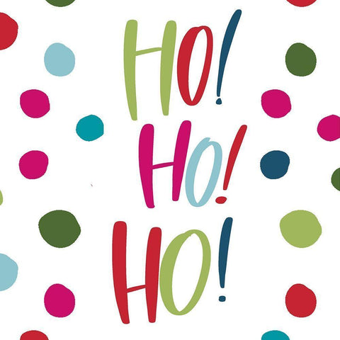 Ho Ho Ho Black Modern Wood Framed Art Print with Double Matting by Wieners, Valerie