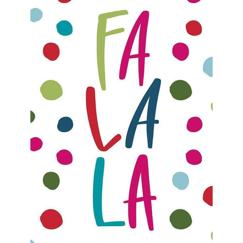 Fa La La White Modern Wood Framed Art Print by Wieners, Valerie