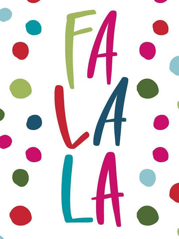 Fa La La White Modern Wood Framed Art Print with Double Matting by Wieners, Valerie