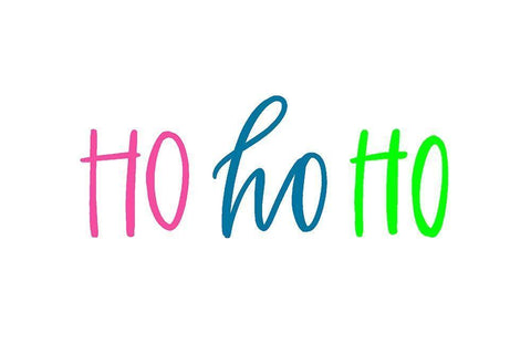 Ho Ho Ho Black Ornate Wood Framed Art Print with Double Matting by Wieners, Valerie