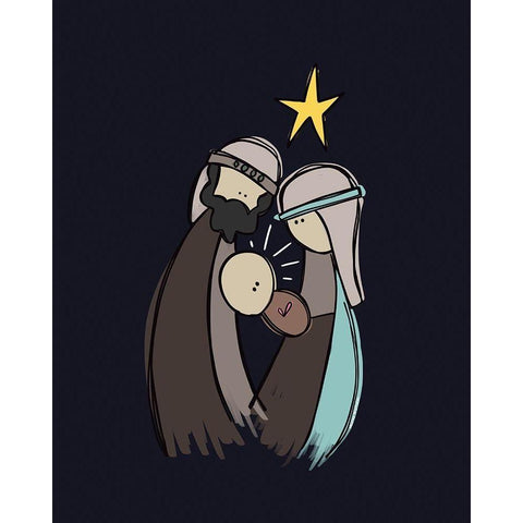 Nativity II Gold Ornate Wood Framed Art Print with Double Matting by Wieners, Valerie