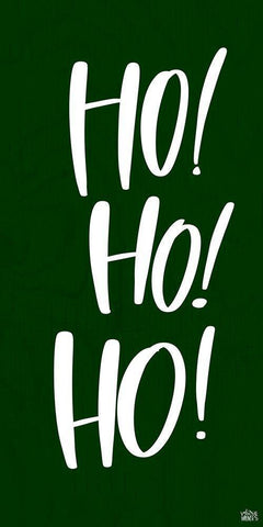 Ho Ho Ho White Modern Wood Framed Art Print with Double Matting by Wieners, Valerie