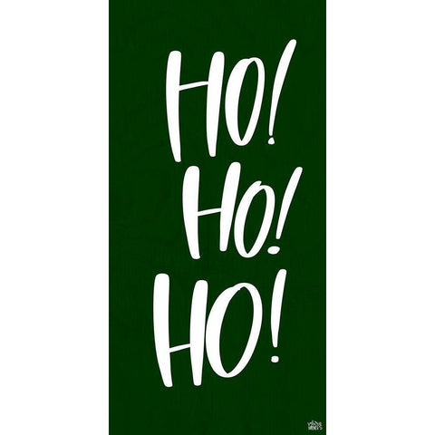 Ho Ho Ho Black Modern Wood Framed Art Print by Wieners, Valerie