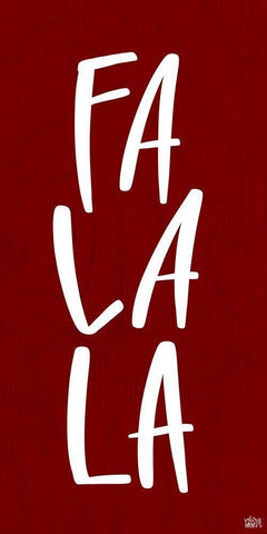 Fa La La White Modern Wood Framed Art Print with Double Matting by Wieners, Valerie