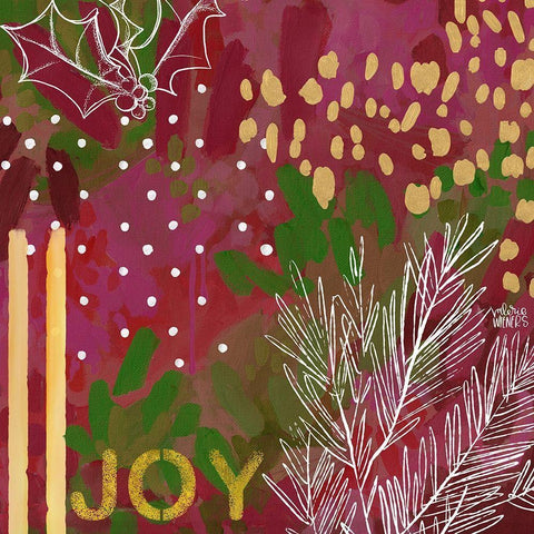 Joy   White Modern Wood Framed Art Print by Wieners, Valerie