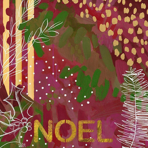 Noel   White Modern Wood Framed Art Print by Wieners, Valerie
