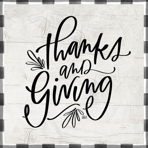 Thanks and Giving Black Ornate Wood Framed Art Print with Double Matting by Wieners, Valerie