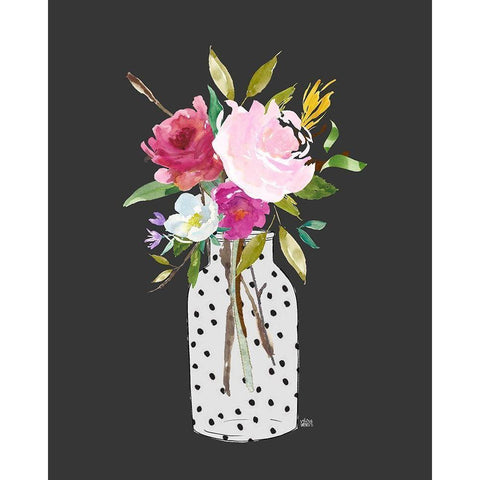 Pink Still Life Black Modern Wood Framed Art Print with Double Matting by Wieners, Valerie