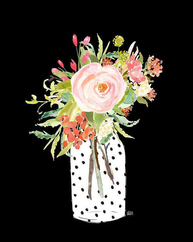 Coral Still Life Black Ornate Wood Framed Art Print with Double Matting by Wieners, Valerie