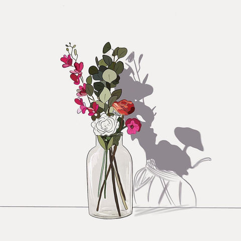 Still Life Black Ornate Wood Framed Art Print with Double Matting by Wieners, Valerie