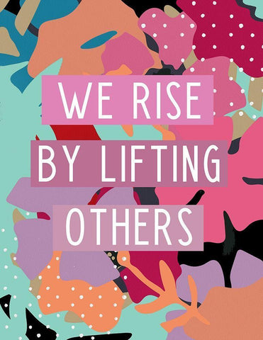 We Rise White Modern Wood Framed Art Print with Double Matting by Wieners, Valerie