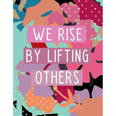 We Rise Black Modern Wood Framed Art Print by Wieners, Valerie