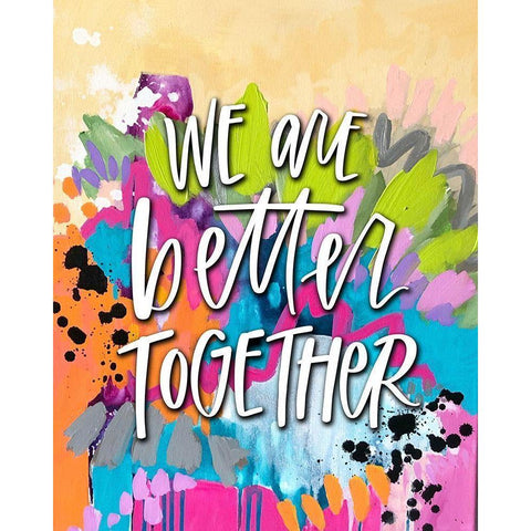 Better Together Black Modern Wood Framed Art Print by Wieners, Valerie