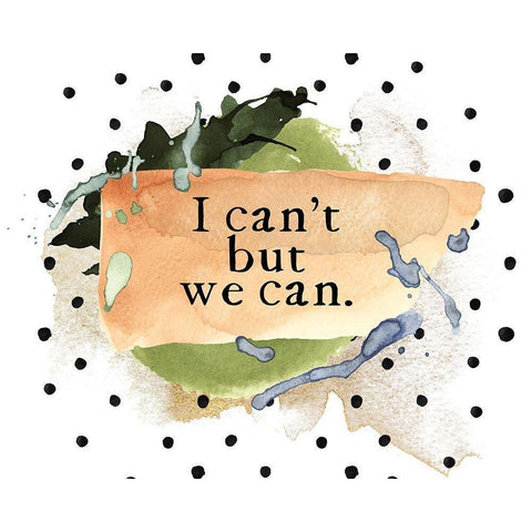 We Can Black Modern Wood Framed Art Print by Wieners, Valerie