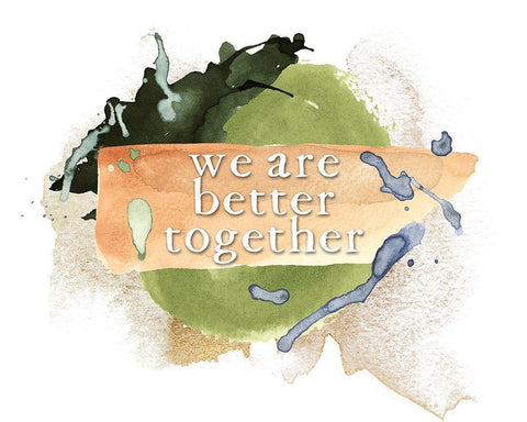 Better Together Black Ornate Wood Framed Art Print with Double Matting by Wieners, Valerie