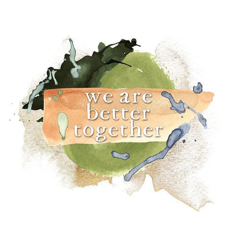 Better Together Black Modern Wood Framed Art Print with Double Matting by Wieners, Valerie