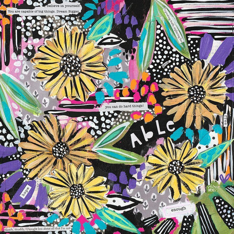 Able Black Modern Wood Framed Art Print by Wieners, Valerie