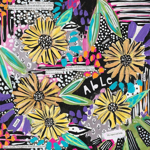 Able One White Modern Wood Framed Art Print with Double Matting by Wieners, Valerie