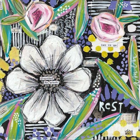 Rest Black Modern Wood Framed Art Print by Wieners, Valerie